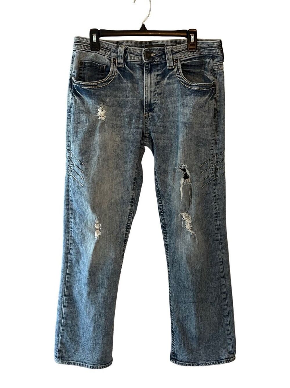 Decree distressed straight cut jeans - 32x32